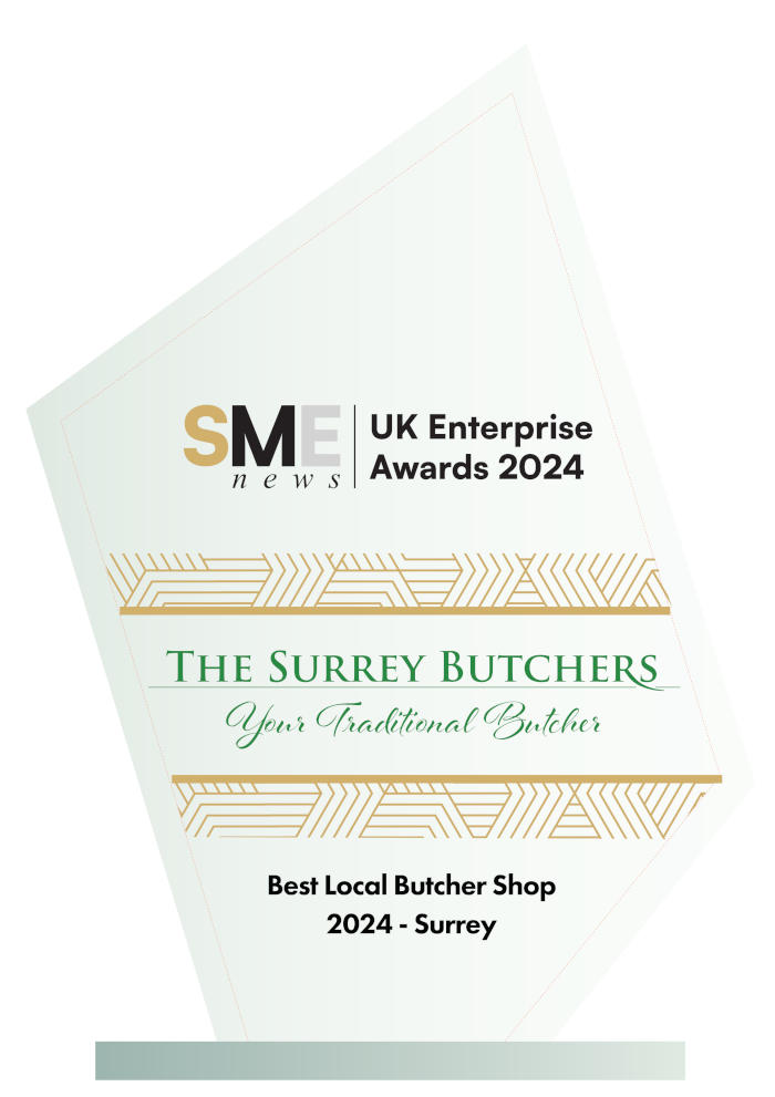 The Surrey Butchers has won the UK Enterprise Award for 'Best Local Butchers shop 2024 